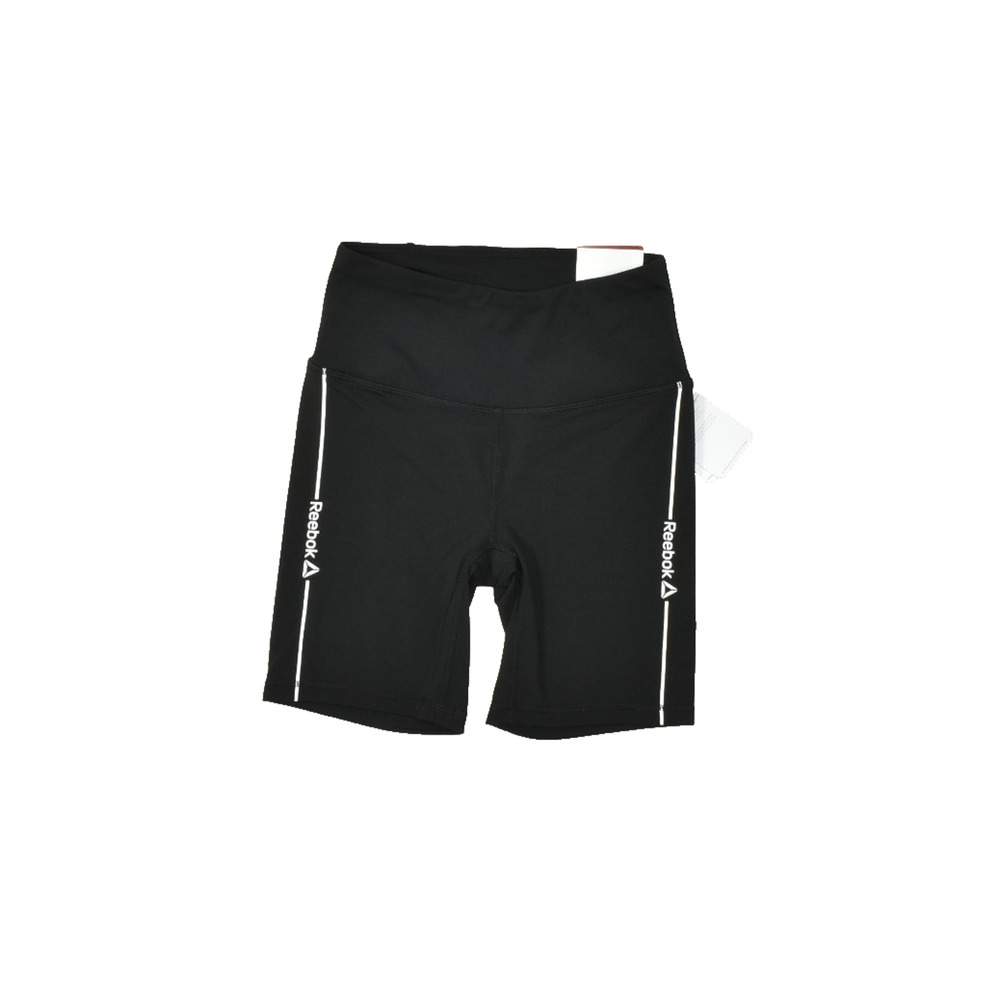 Reebok Women's XS Black Fitted High Rise 7 Inch Play On Bike Shorts New With Tag